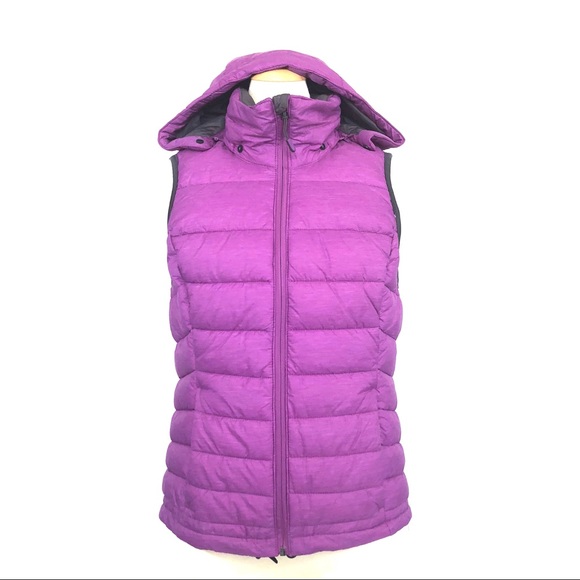 Tangerine Jackets & Blazers - NWOT Tangerine purple quilted  hooded vest S